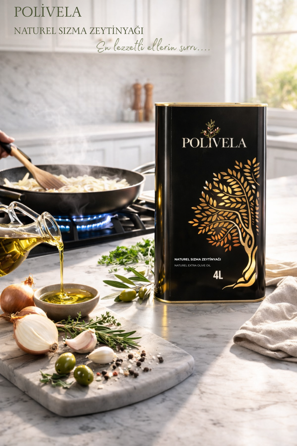 Polivela Natürel Sızma Zeytinyağı - 4 Lt - Görsel 4